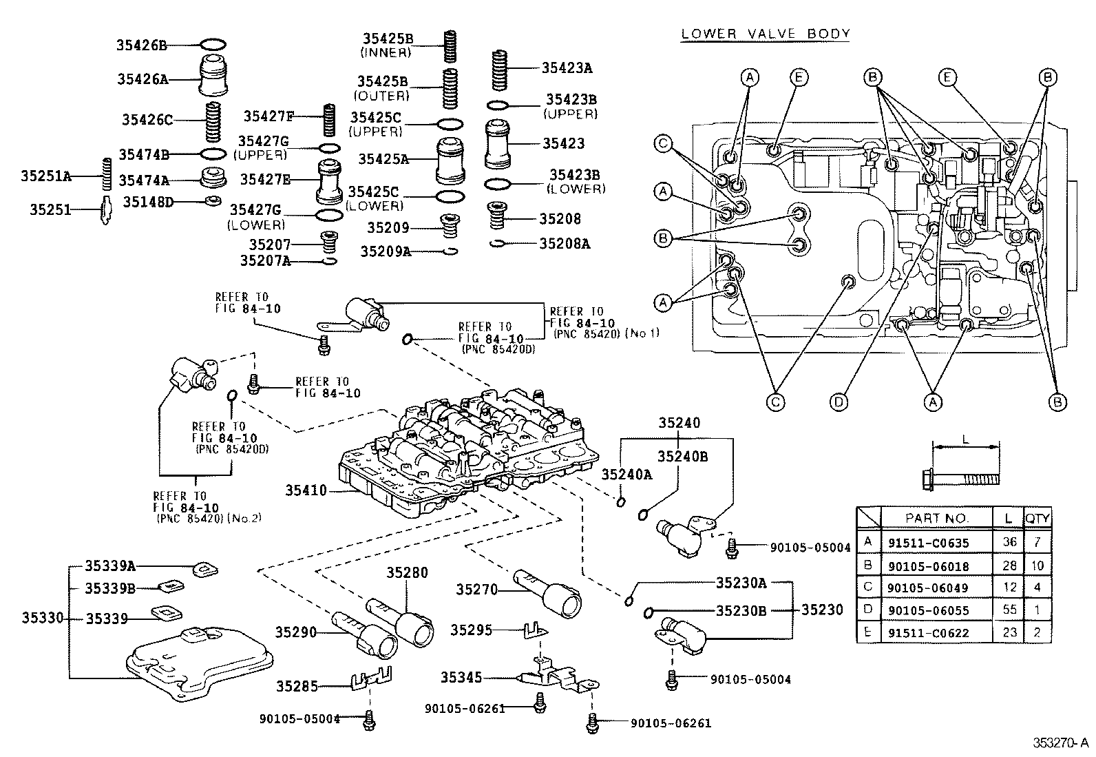 35208-53010 SPRING SUB-ASSY, B-2 ACCUMULATOR product image