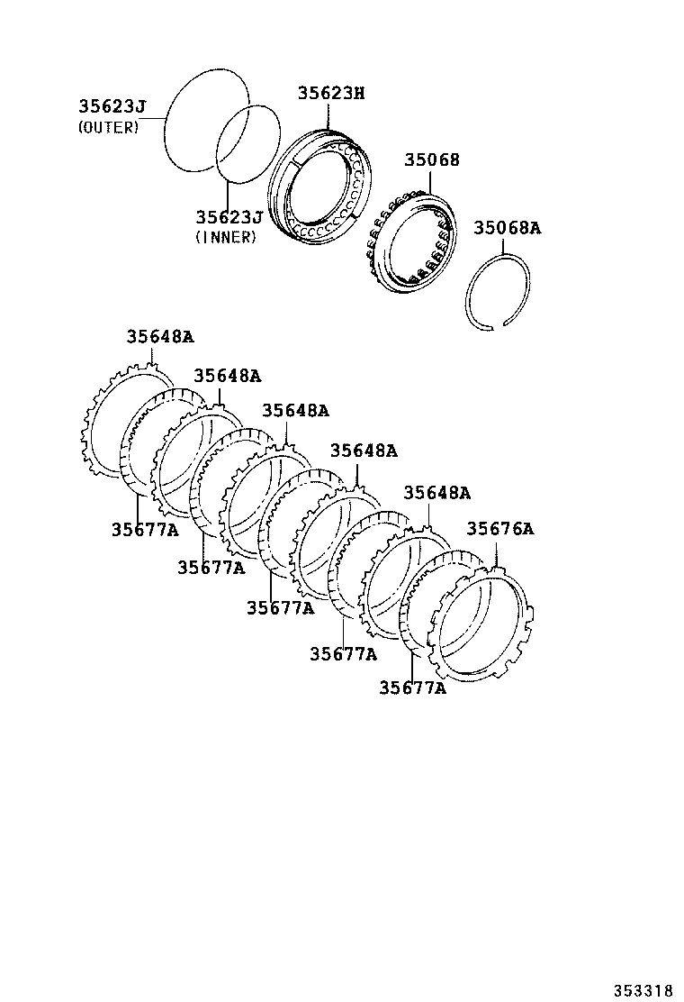35623-33040 PISTON, 1ST & REVERSE BRAKE product image