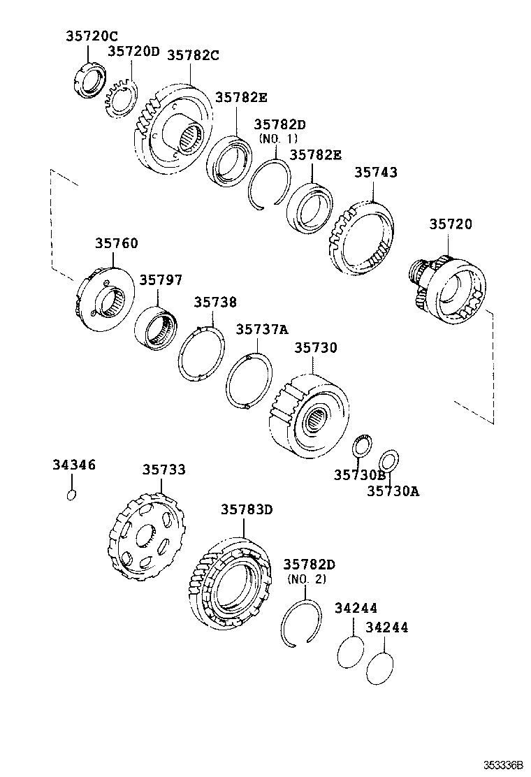 Toyota 35760-45010 GEAR ASSY, REAR PLANETARY