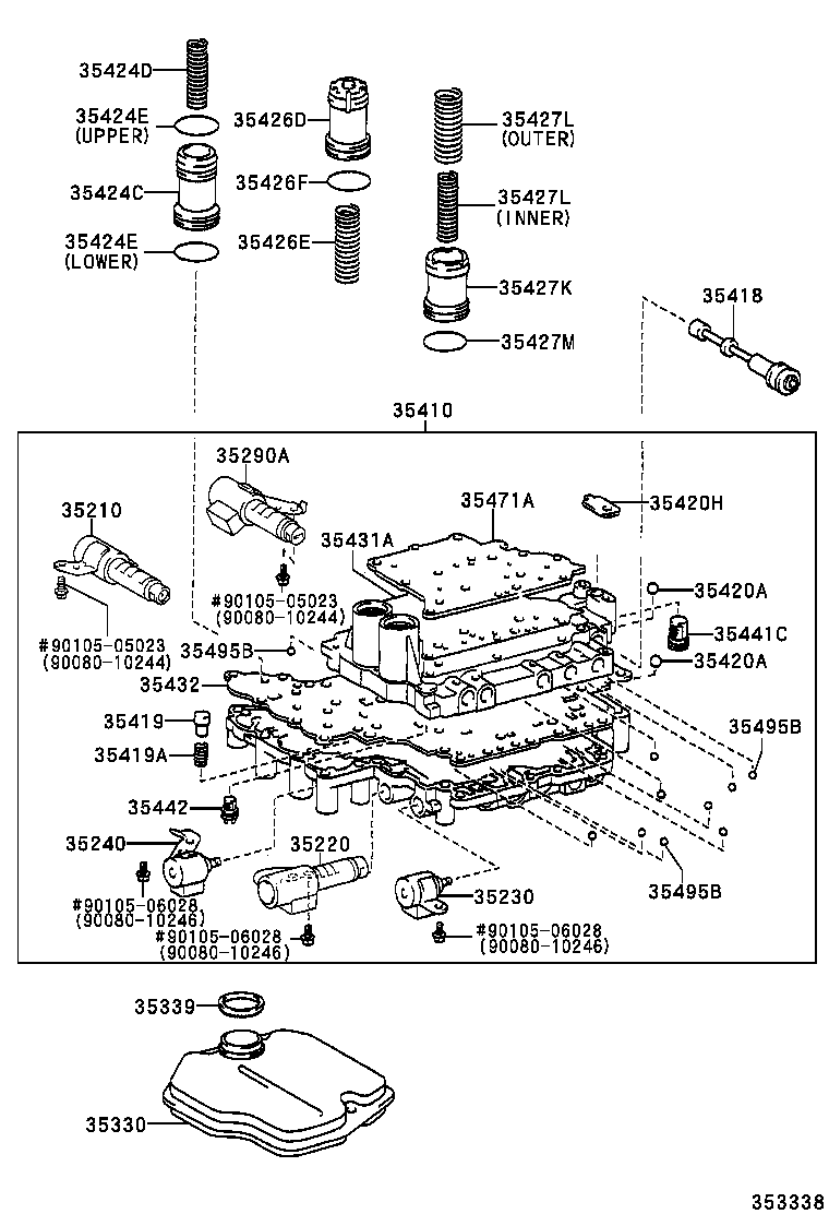 90339-A0010 SEAT, PLUG (FOR LOCK UP RELAY VALVE) product image