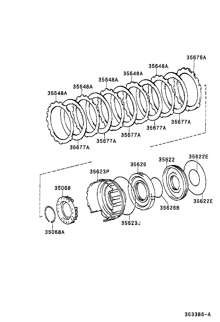 35623-22020 PISTON, 1ST & REVERSE BRAKE, NO.2 product image