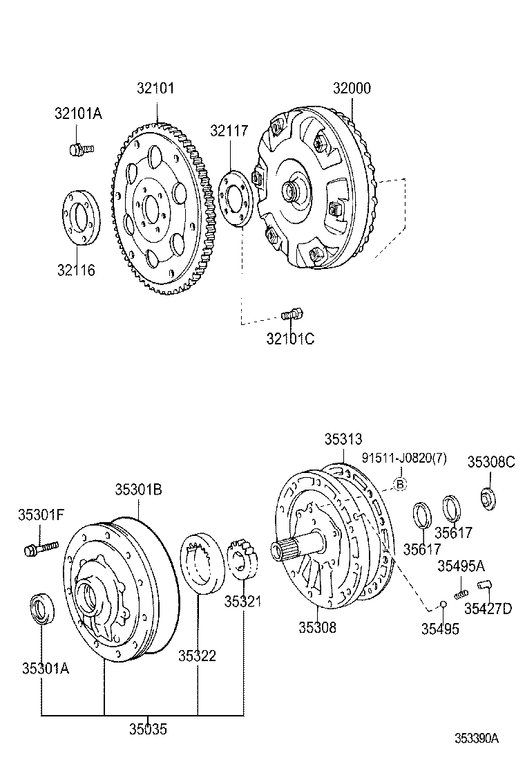 35321-25031 GEAR, FRONT OIL PUMP DRIVE product image