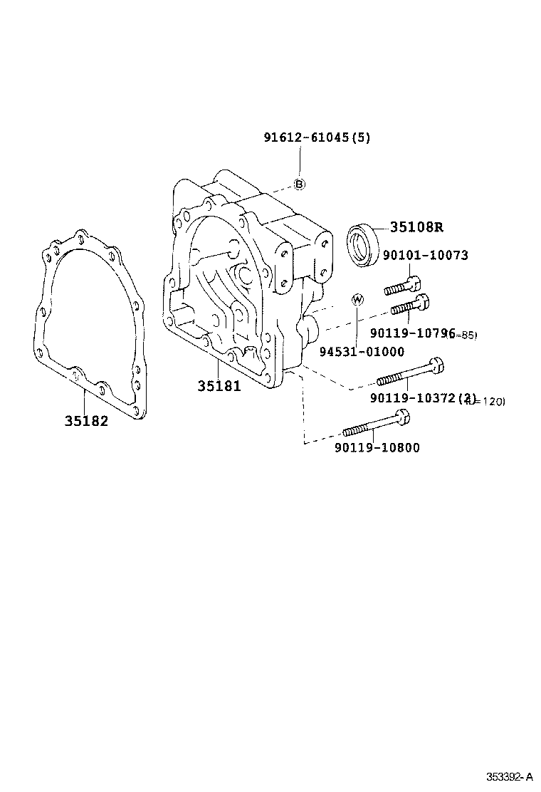 35181-25010 HOUSING, EXTENSION (ATM) product image