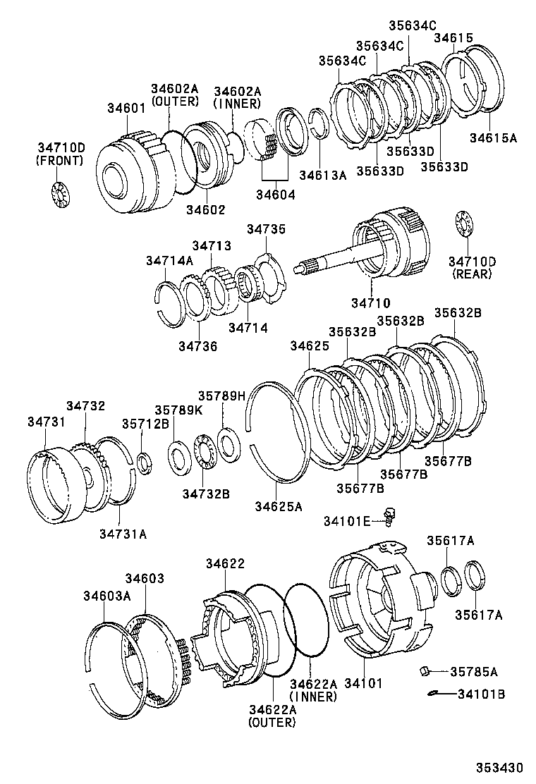 34710-25010 GEAR ASSY, OVERDRIVE PLANETARY product image