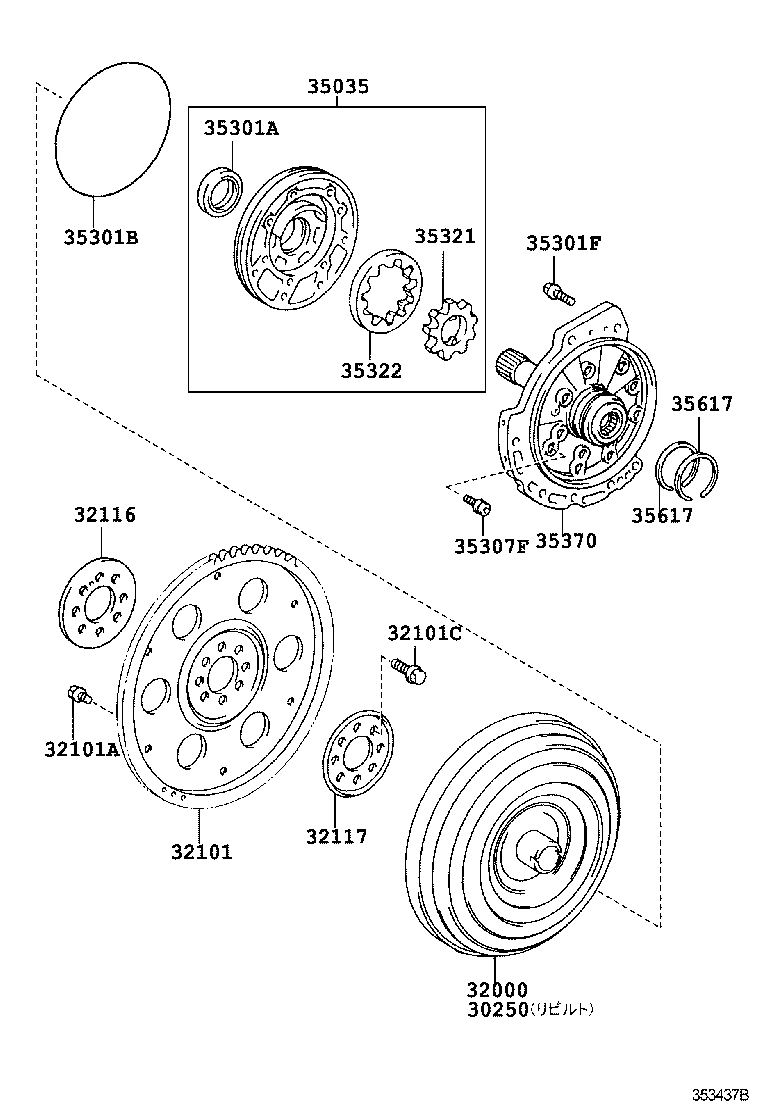 30250-33100 CONVERTER ASSY, TORQUE, REBUILT product image