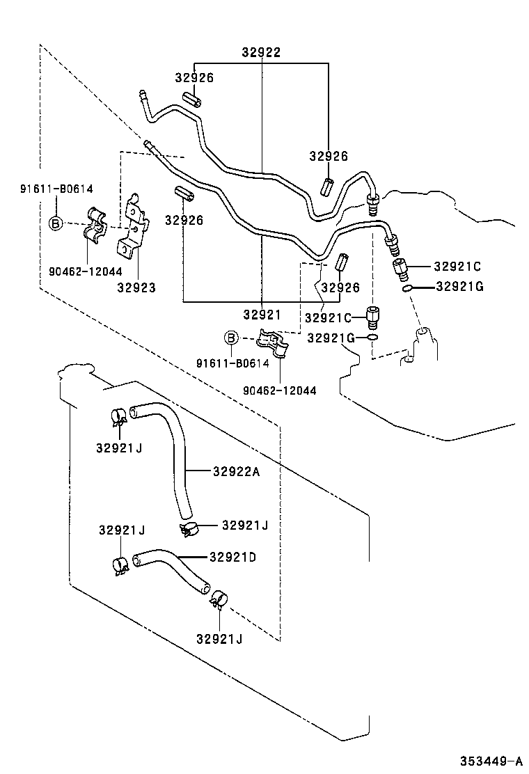 32941-32180 HOSE(FOR OIL COOLER INLET) product image