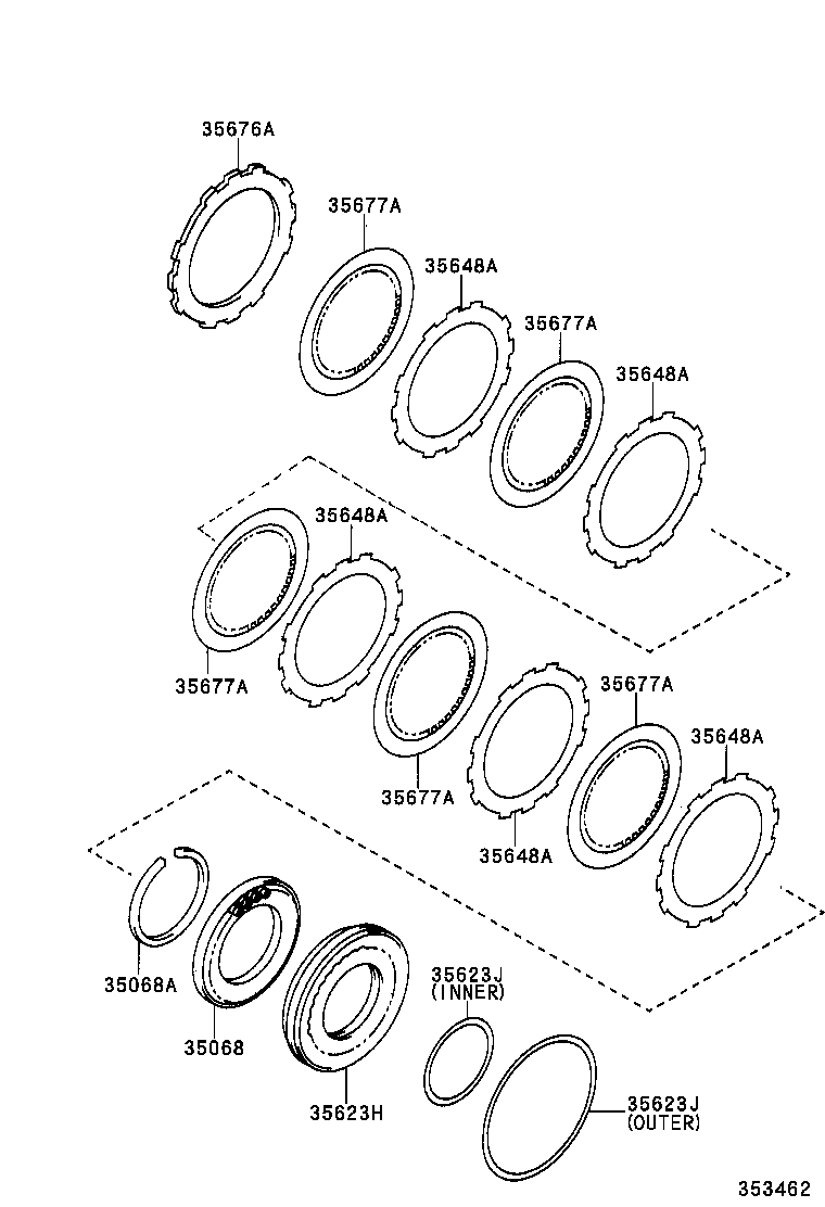 35623-32060 PISTON, 1ST & REVERSE BRAKE product image