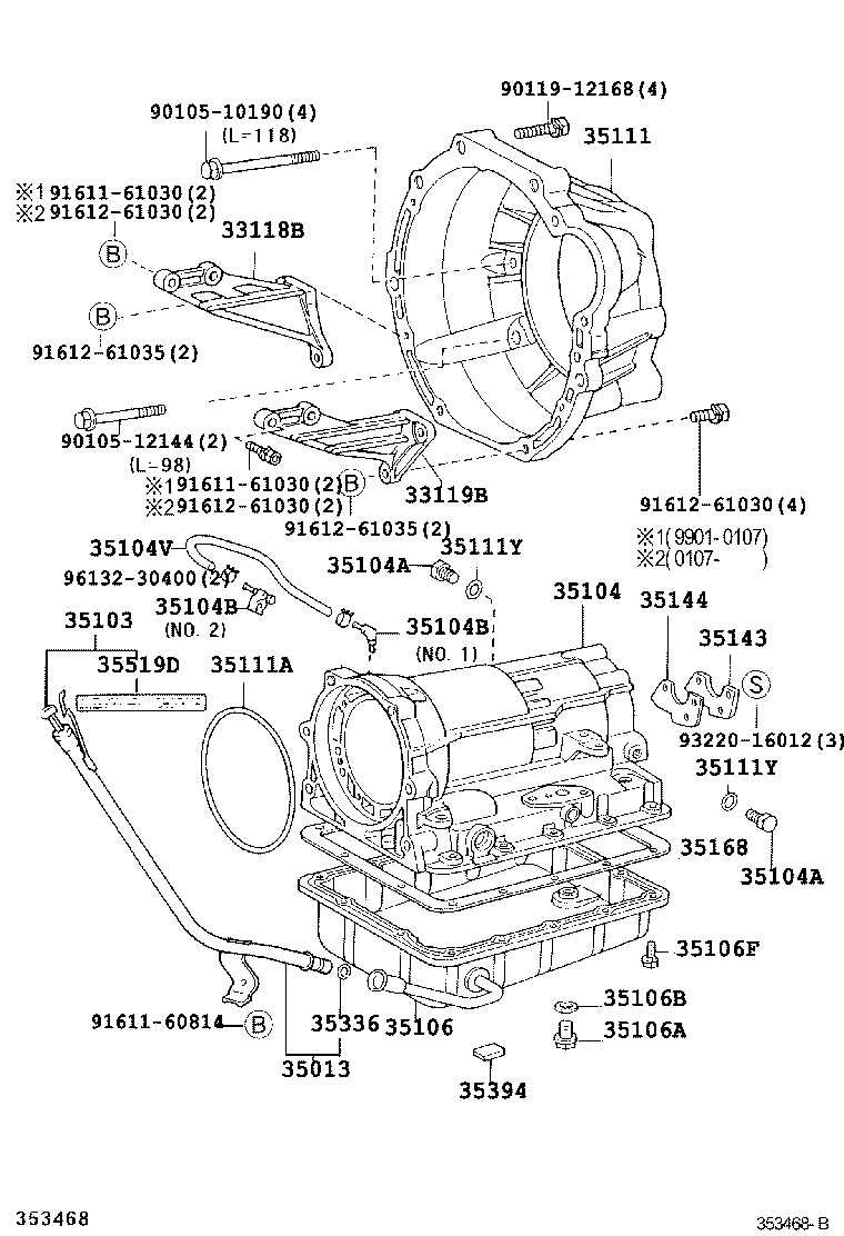 35013-53040 TUBE SUB-ASSY, TRANSMISSION OIL FILLER product image
