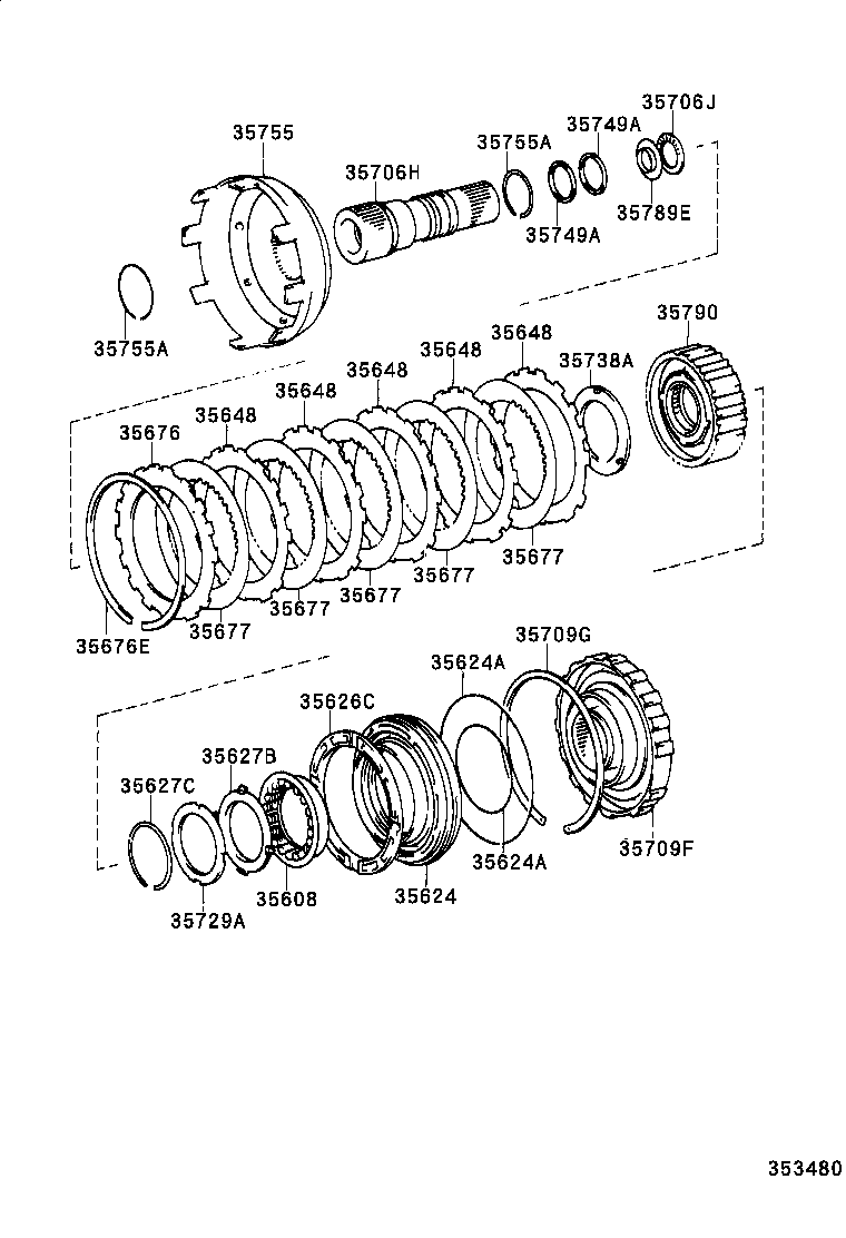 35667-60010 DISC, CLUTCH (FOR 2ND BRAKE) product image