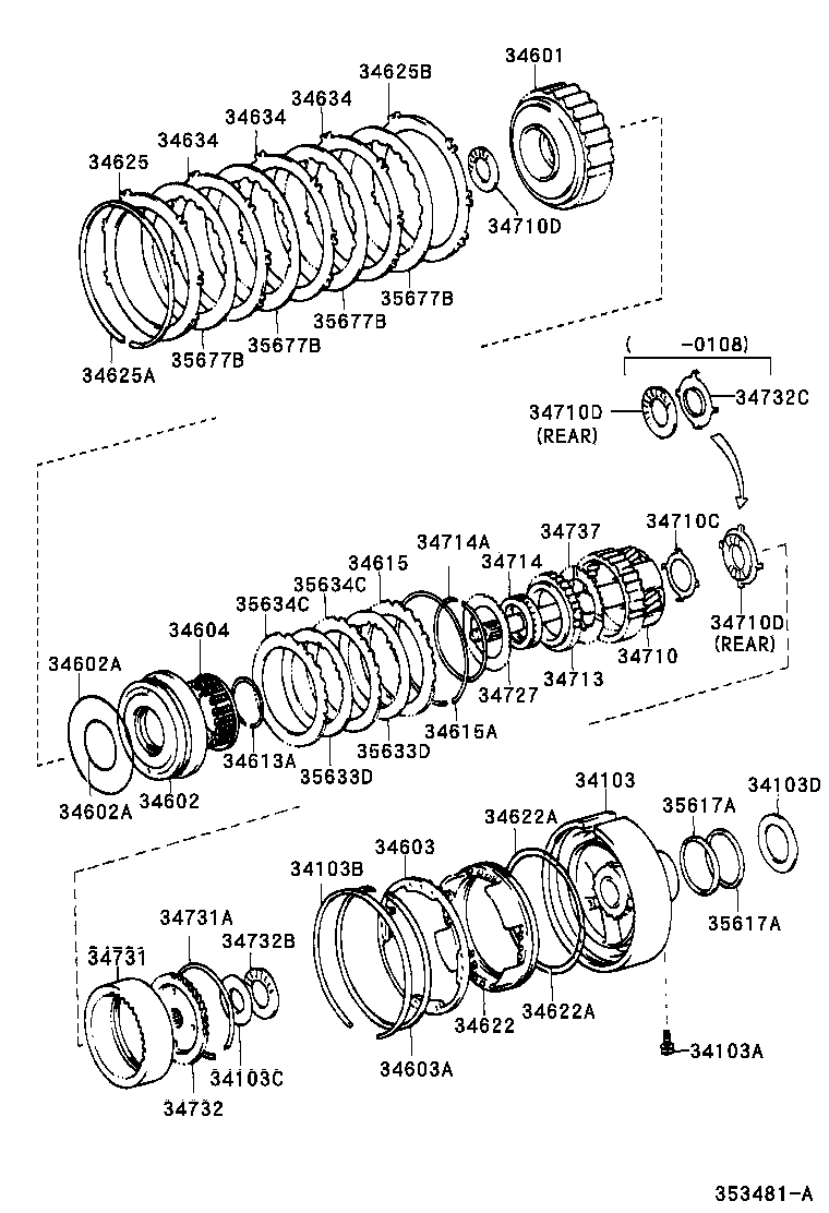 34633-60010 DISC, CLUTCH (FOR OVERDRIVE BRAKE) product image