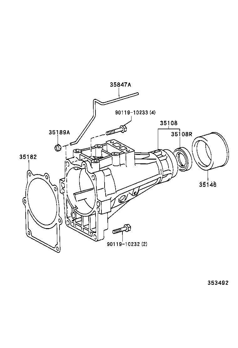 35108-26050 HOUSING SUB-ASSY, EXTENSION (ATM) product image