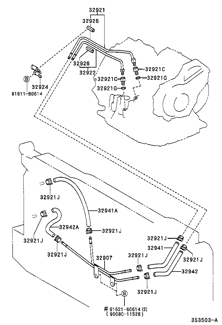 32922-12300 TUBE, OIL COOLER OUTLET, NO.1 product image