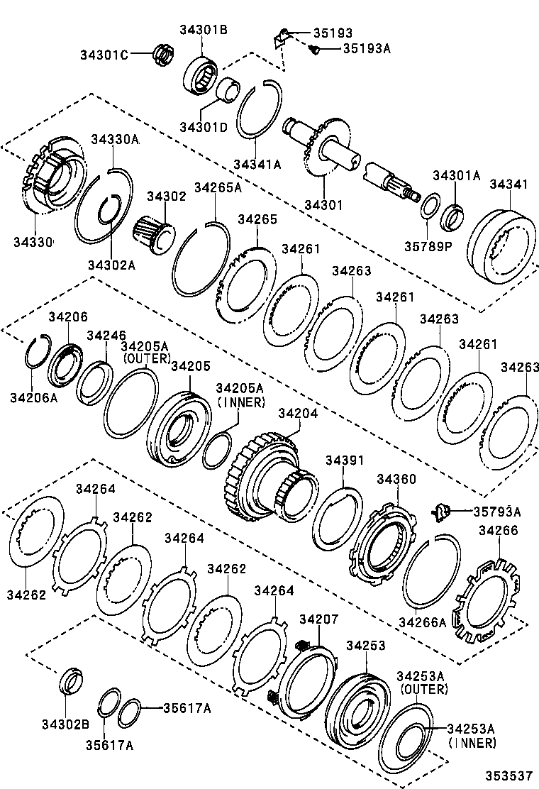 34330-20020 GEAR ASSY, UNDERDRIVE PLANETARY product image