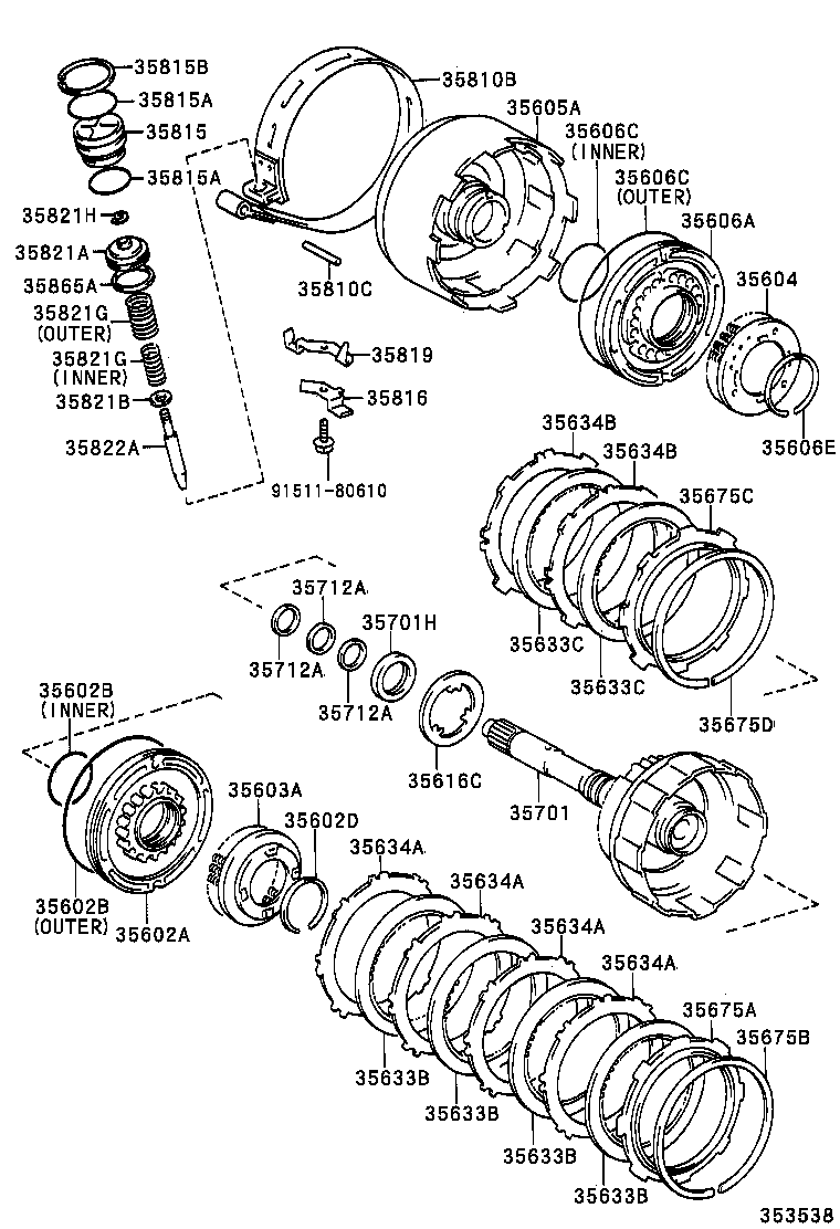 35633-12100 DISC, CLUTCH (FOR DIRECT MULTIPLE DISC CLUTCH) product image
