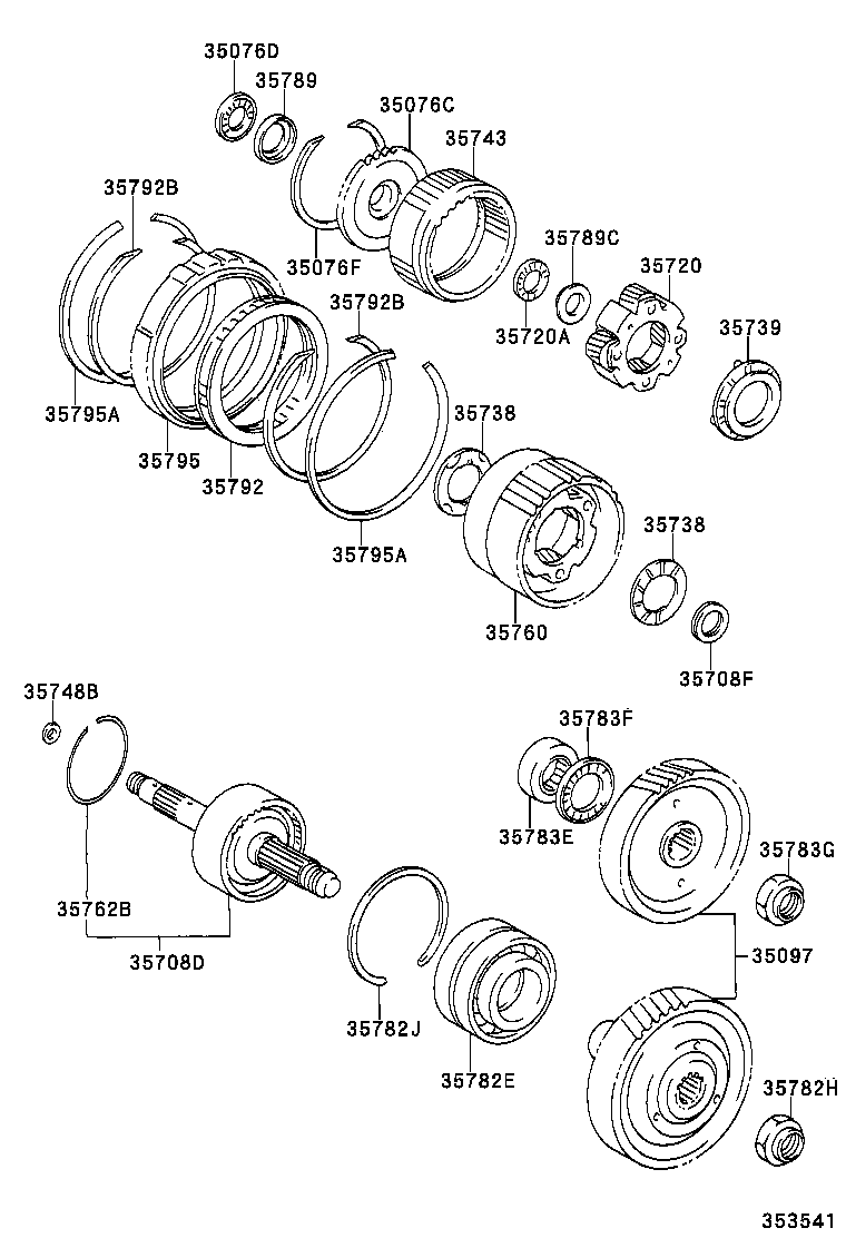 35720-12050 GEAR ASSY, FRONT PLANETARY product image