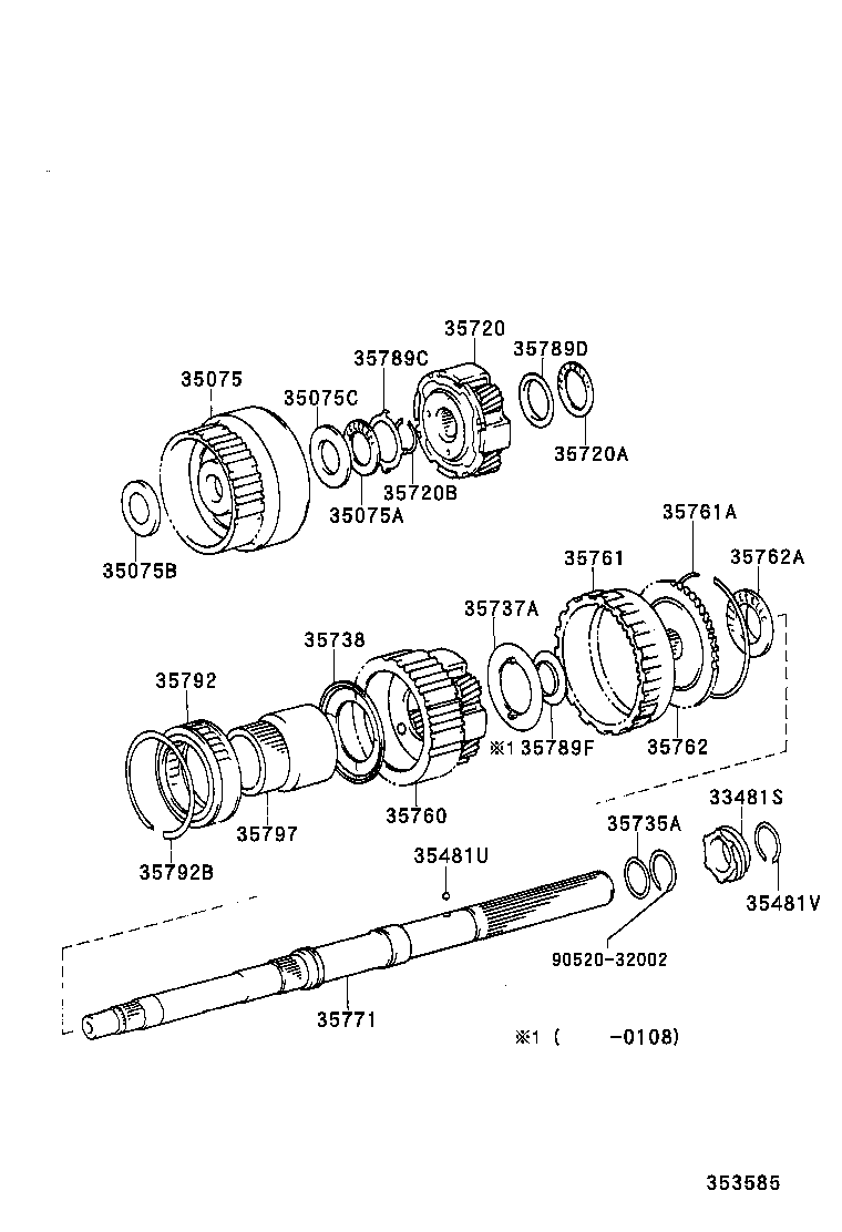 35073-35030 SHAFT, OUTPUT product image