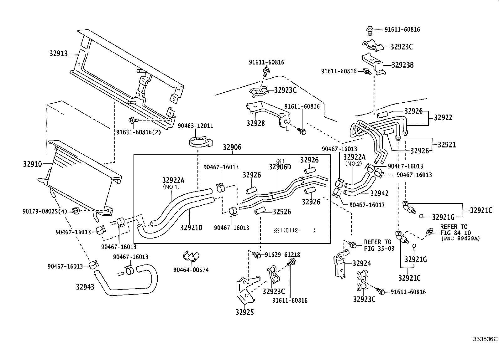 32943-65020 HOSE, TRANSMISSION OIL COOLER, NO.1 product image