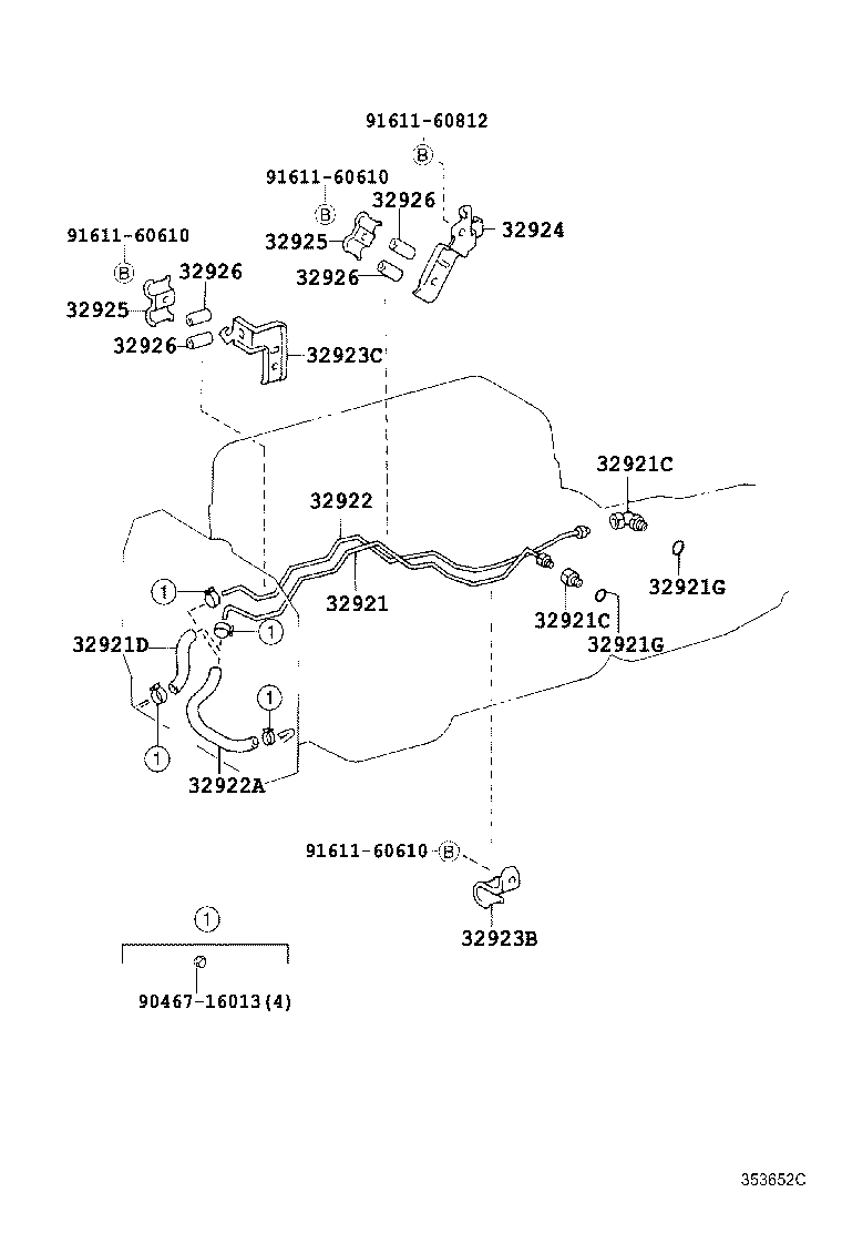32941-30170 HOSE(FOR OIL COOLER INLET) product image