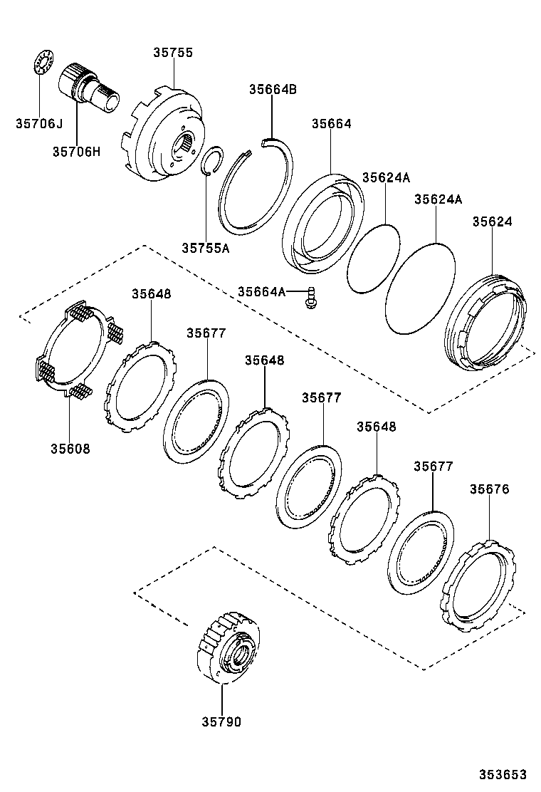 35648-32030 PLATE, CLUTCH (FOR 2ND BRAKE) product image