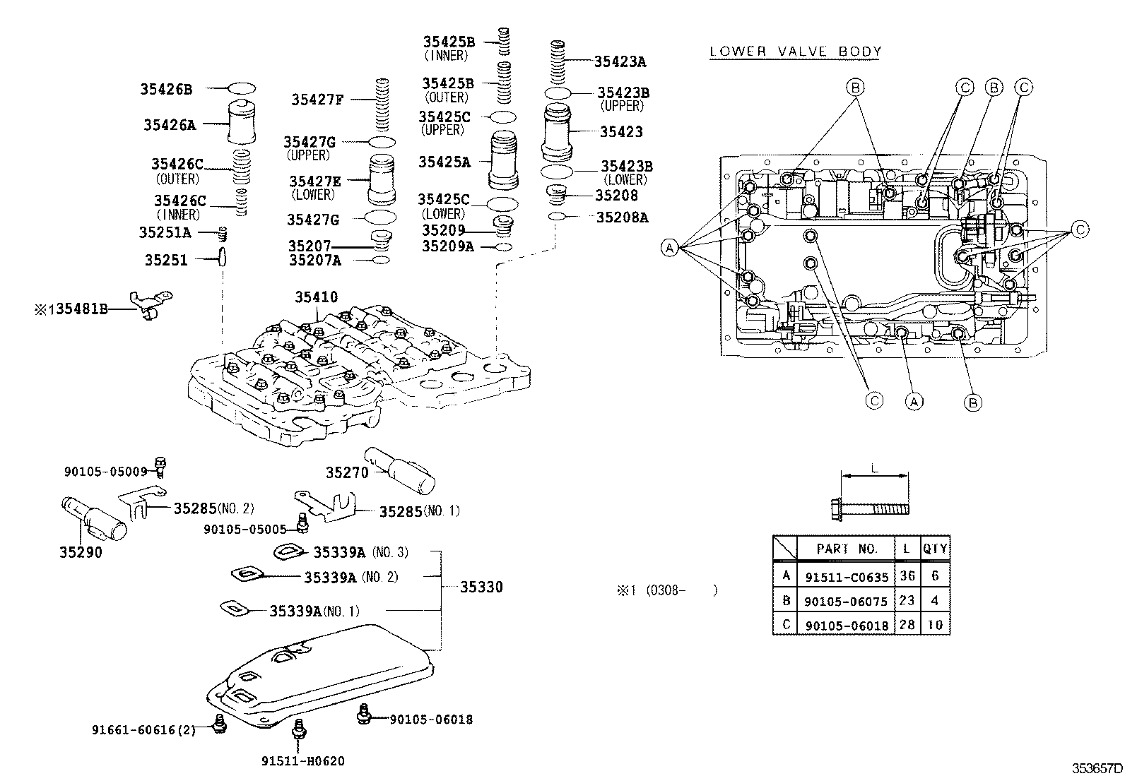 35208-53010 SPRING SUB-ASSY, B-2 ACCUMULATOR product image
