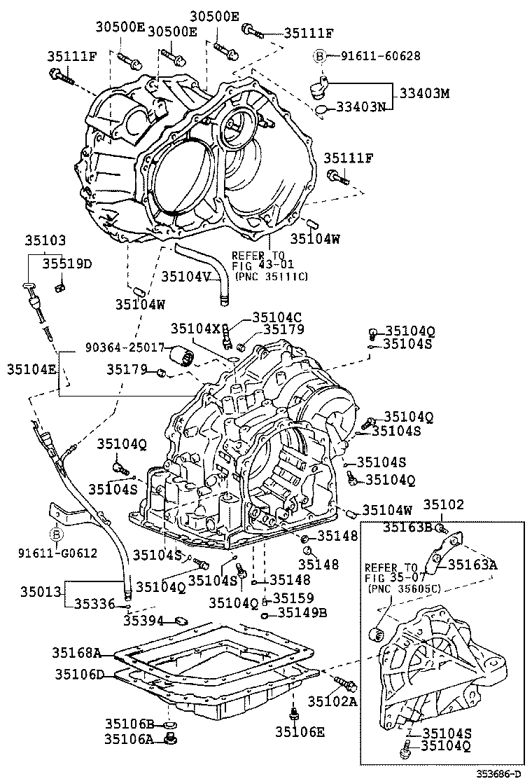 35013-06090 TUBE SUB-ASSY, TRANSMISSION OIL FILLER product image