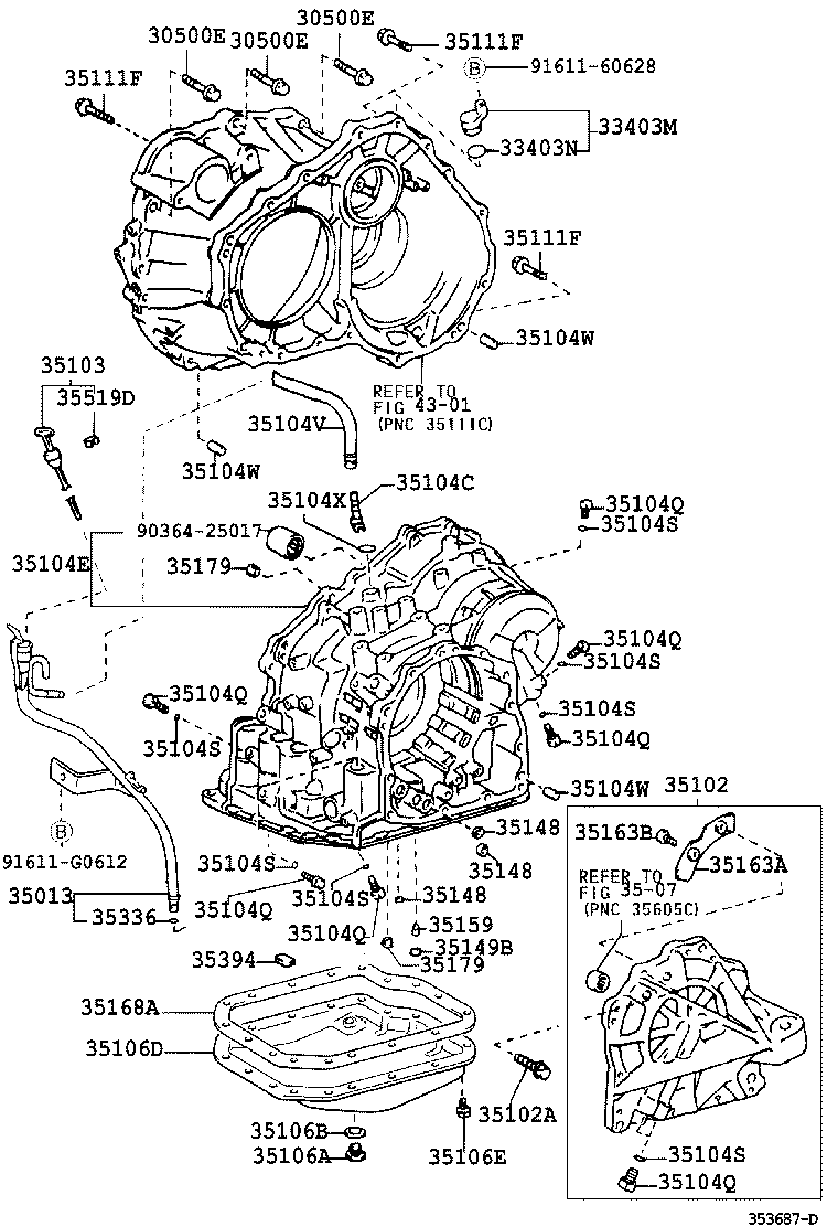 35013-06090 TUBE SUB-ASSY, TRANSMISSION OIL FILLER product image