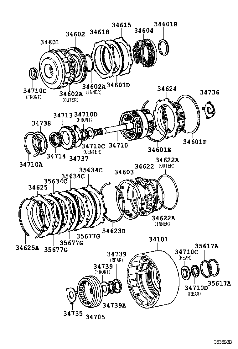34710-30101 GEAR ASSY, OVERDRIVE PLANETARY product image