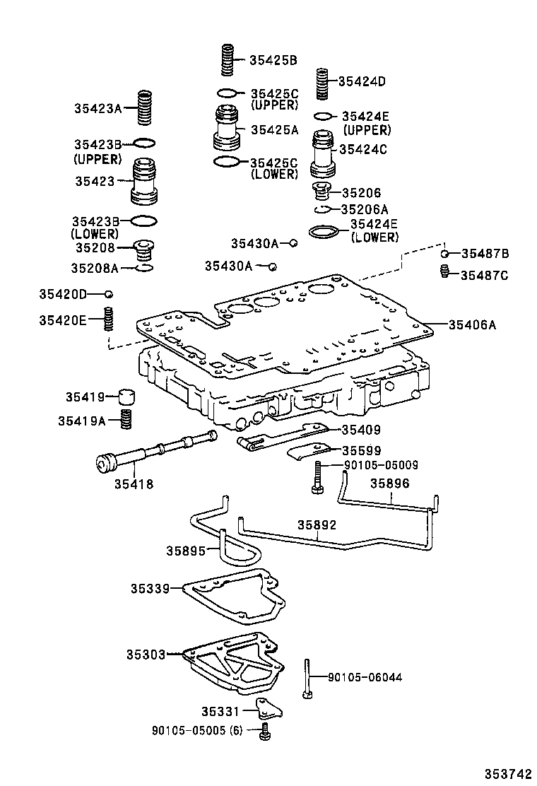 35432-26220 PLATE, VALVE BODY, NO.1 product image