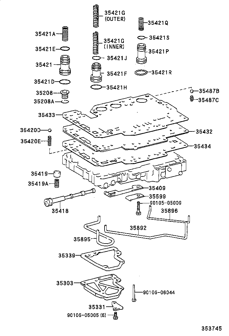 35409-30030 SPRING SUB-ASSY, MANUAL DETENT product image
