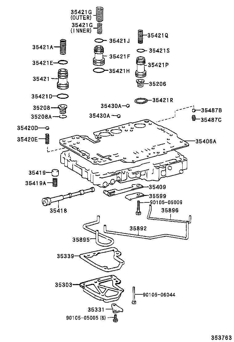 35432-26050 PLATE, VALVE BODY, NO.1 product image