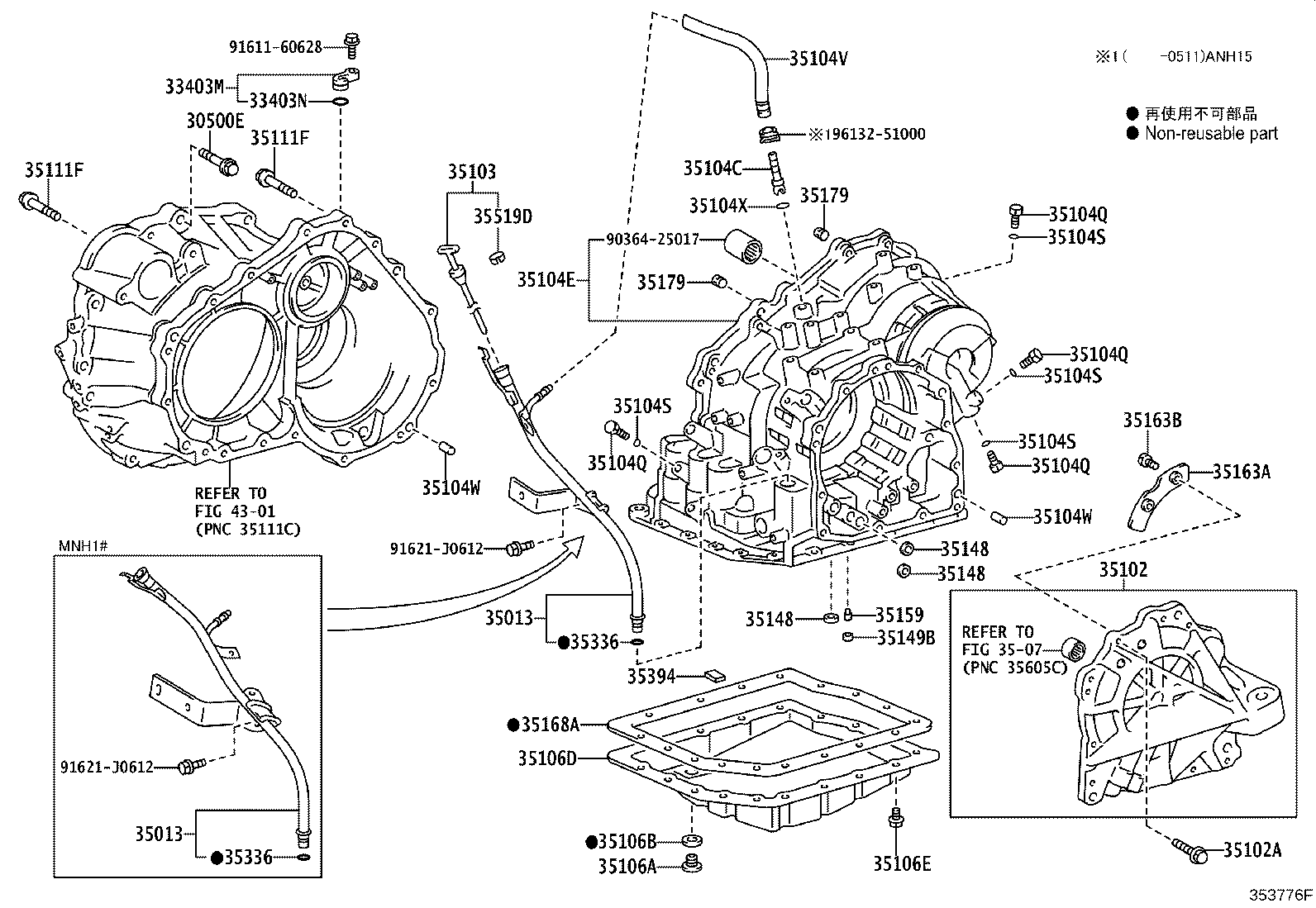 35103-58020 GAGE SUB-ASSY, TRANSMISSION OIL LEVEL product image