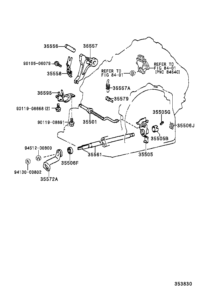 35523-YC030 CLAMP, THROTTLE CABLE product image