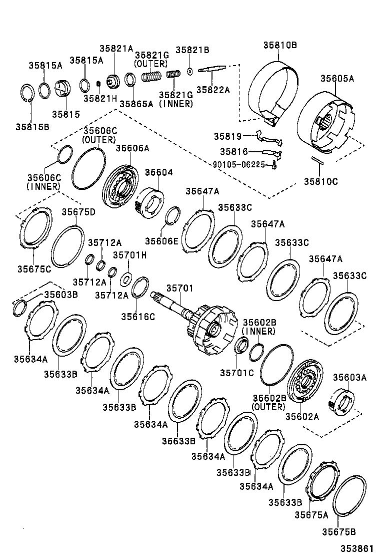 35633-41010 DISC, CLUTCH (FOR DIRECT MULTIPLE DISC CLUTCH) product image