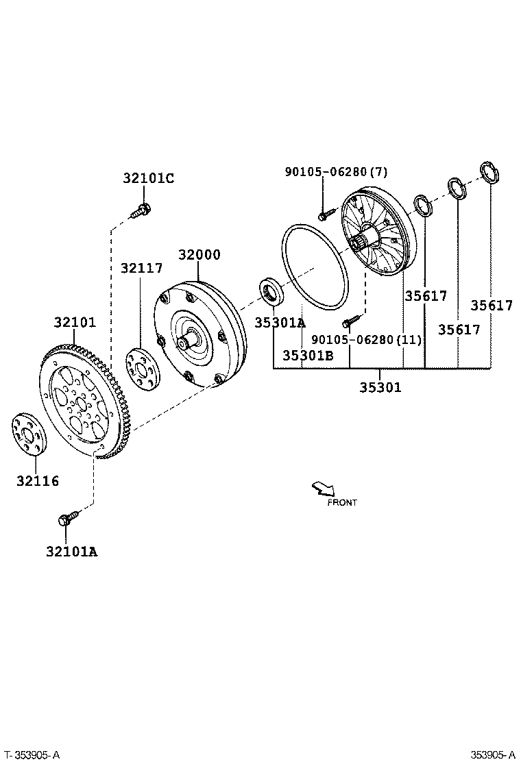 32117-0D030 SPACER, DRIVE PLATE, REAR product image