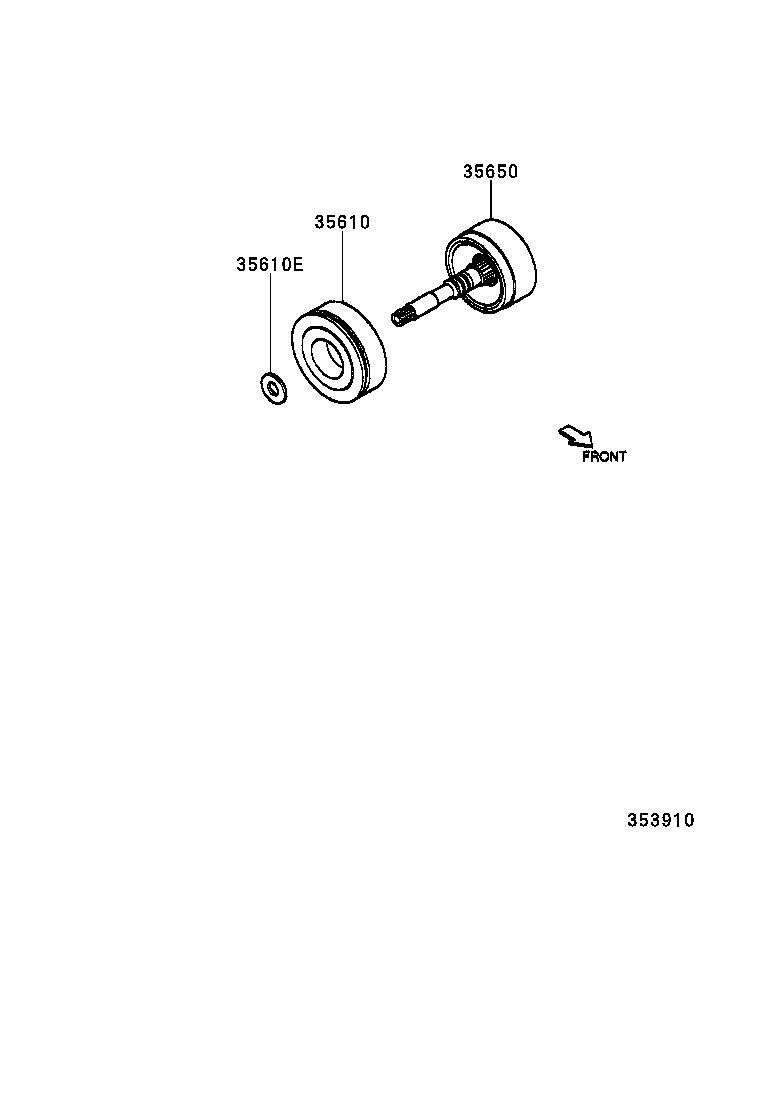 35650-52080 CLUTCH ASSY, REAR MULTIPLE DISC product image