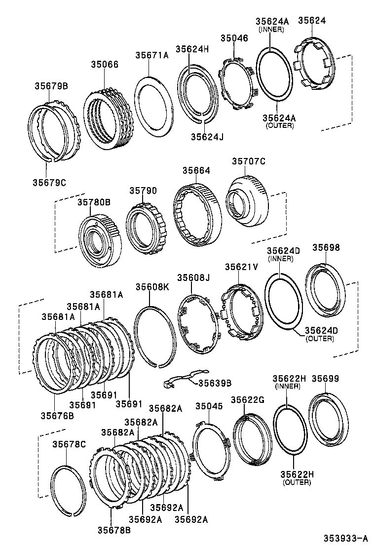 35719-60040 GEAR, REAR PLANETARY SUN product image