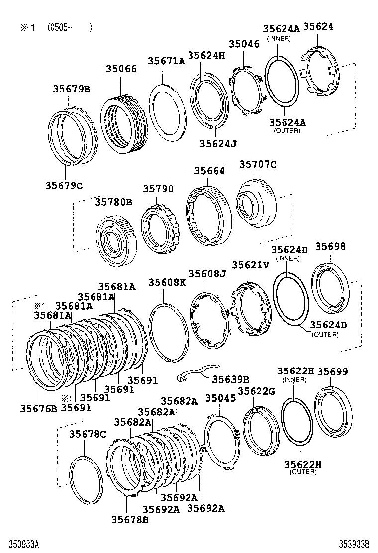 35066-60020 DISC SET, 2ND BRAKE product image