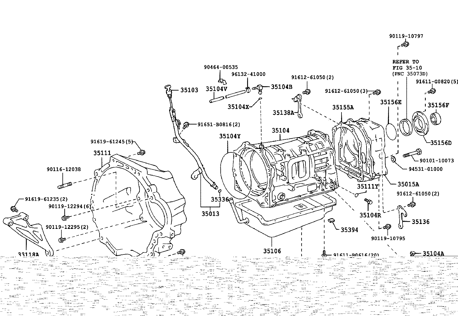 35013-60160 TUBE SUB-ASSY, TRANSMISSION OIL FILLER product image