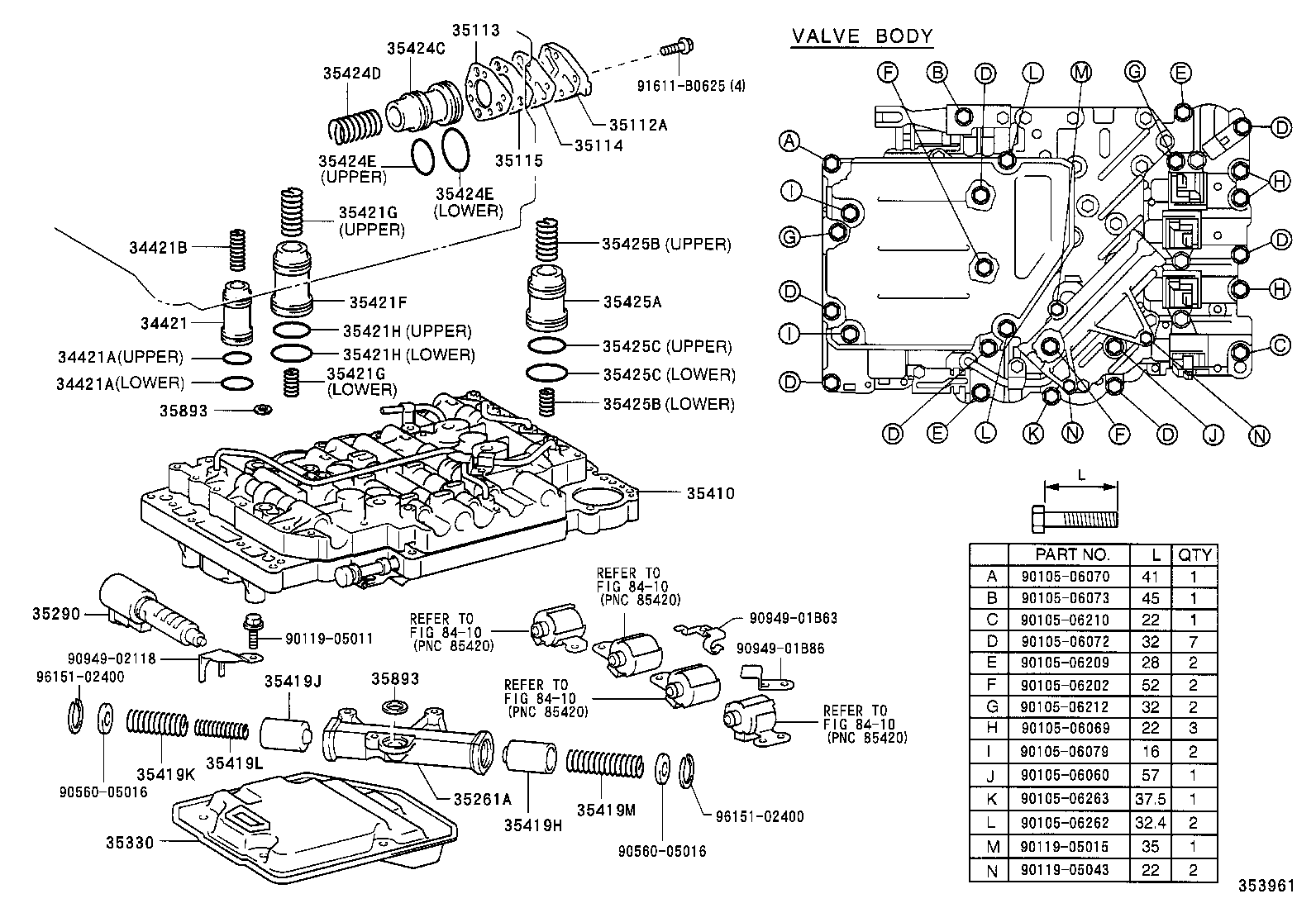 35261-60010 CYLINDER, THROTTLE PRESSURE ACCUMULATOR product image