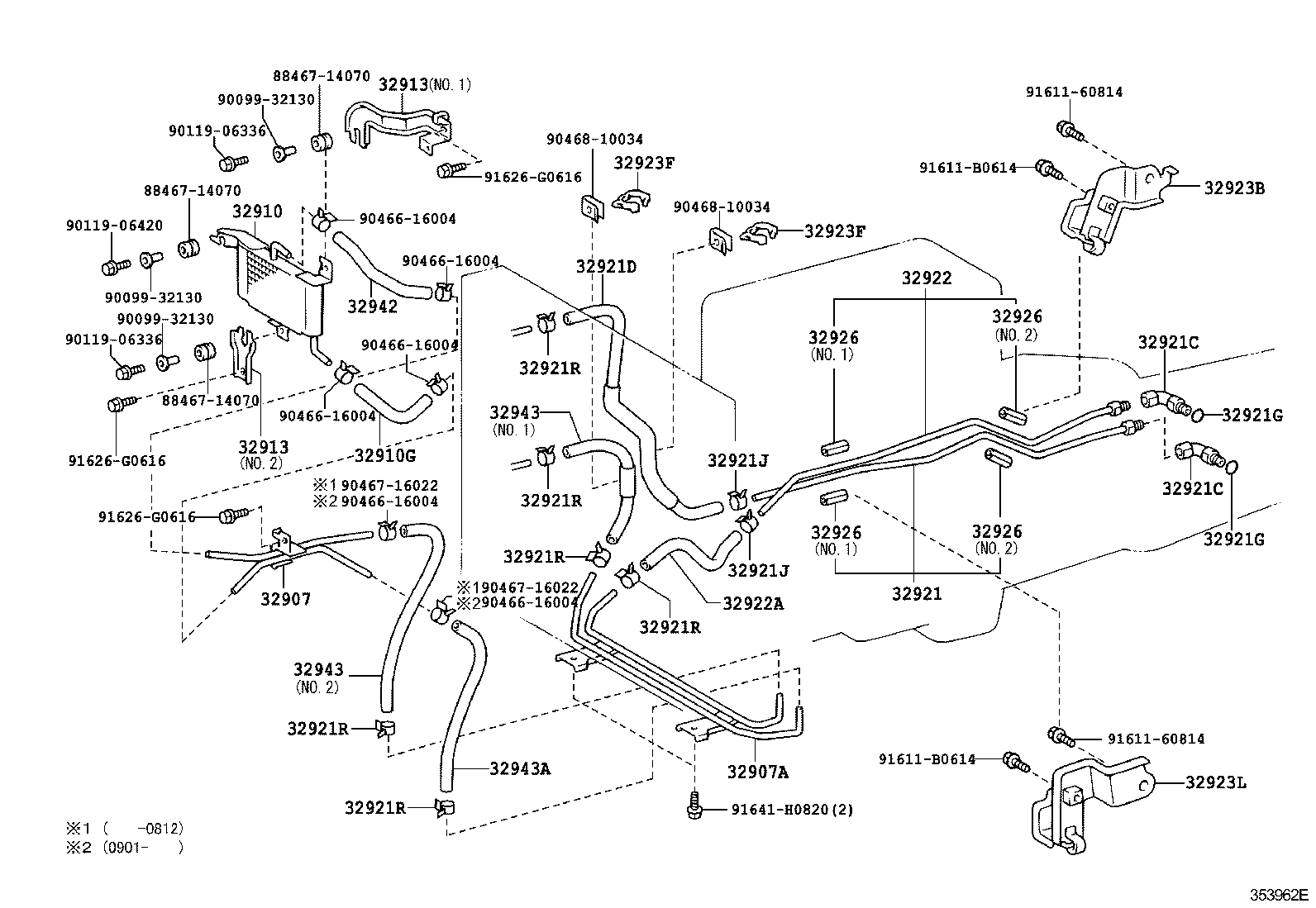 Toyota 32910-60150 COOLER ASSY, OIL