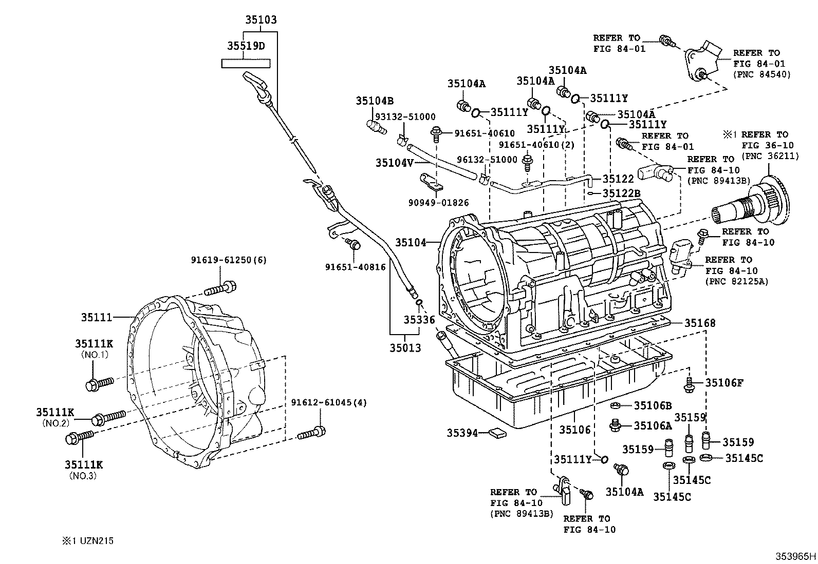 Toyota 35013-60271 TUBE SUB-ASSY, TRANSMISSION OIL FILLER