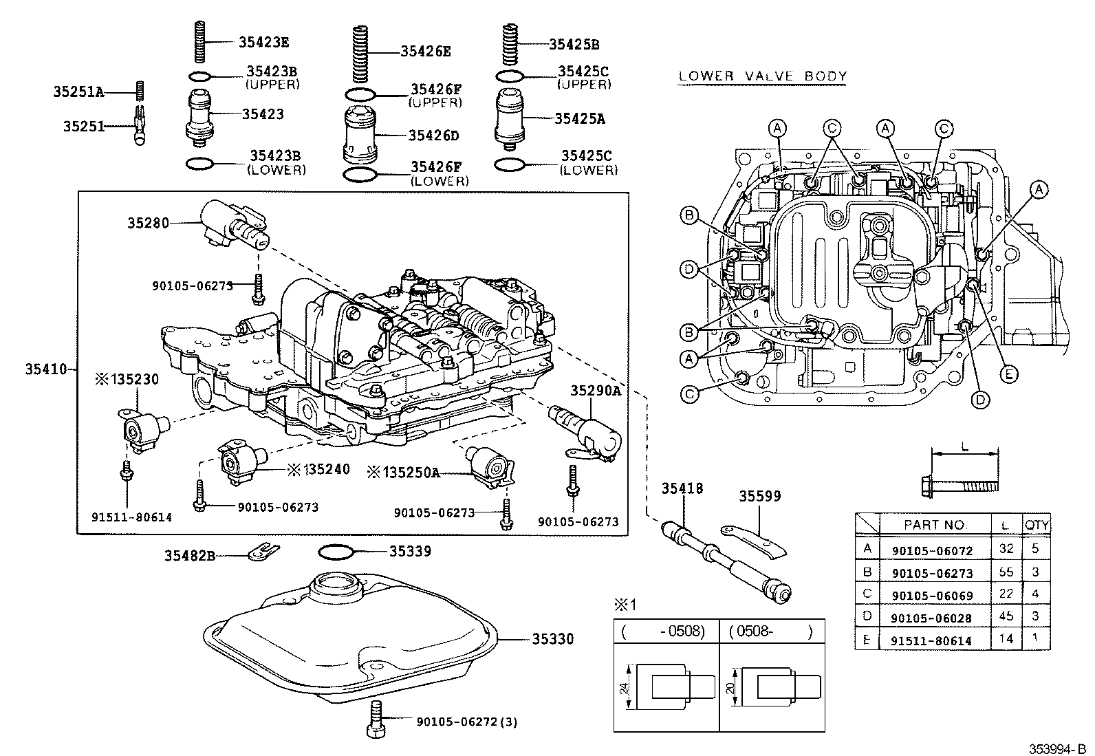 35432-52060 PLATE, VALVE BODY, NO.1 product image