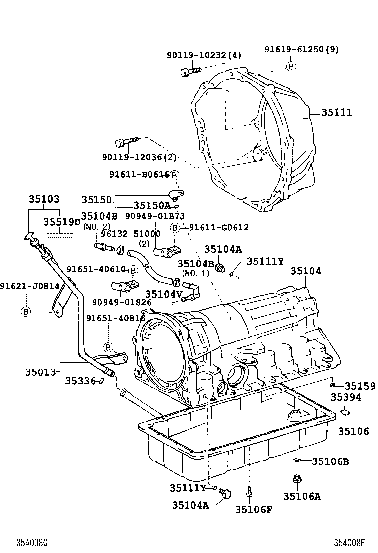 35013-60250 TUBE SUB-ASSY, TRANSMISSION OIL FILLER product image