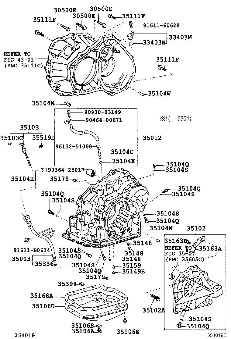 35013-32220 TUBE SUB-ASSY, TRANSMISSION OIL FILLER product image