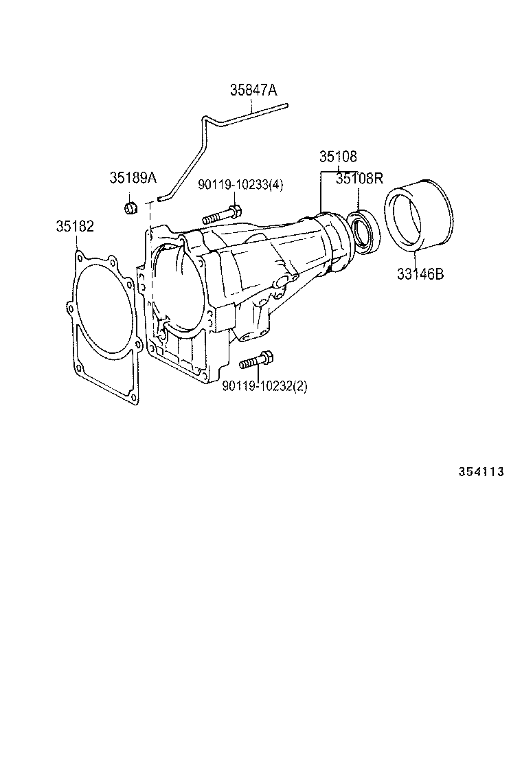 35188-35010 RETAINER, EXTENSION HOUSING BUSH product image