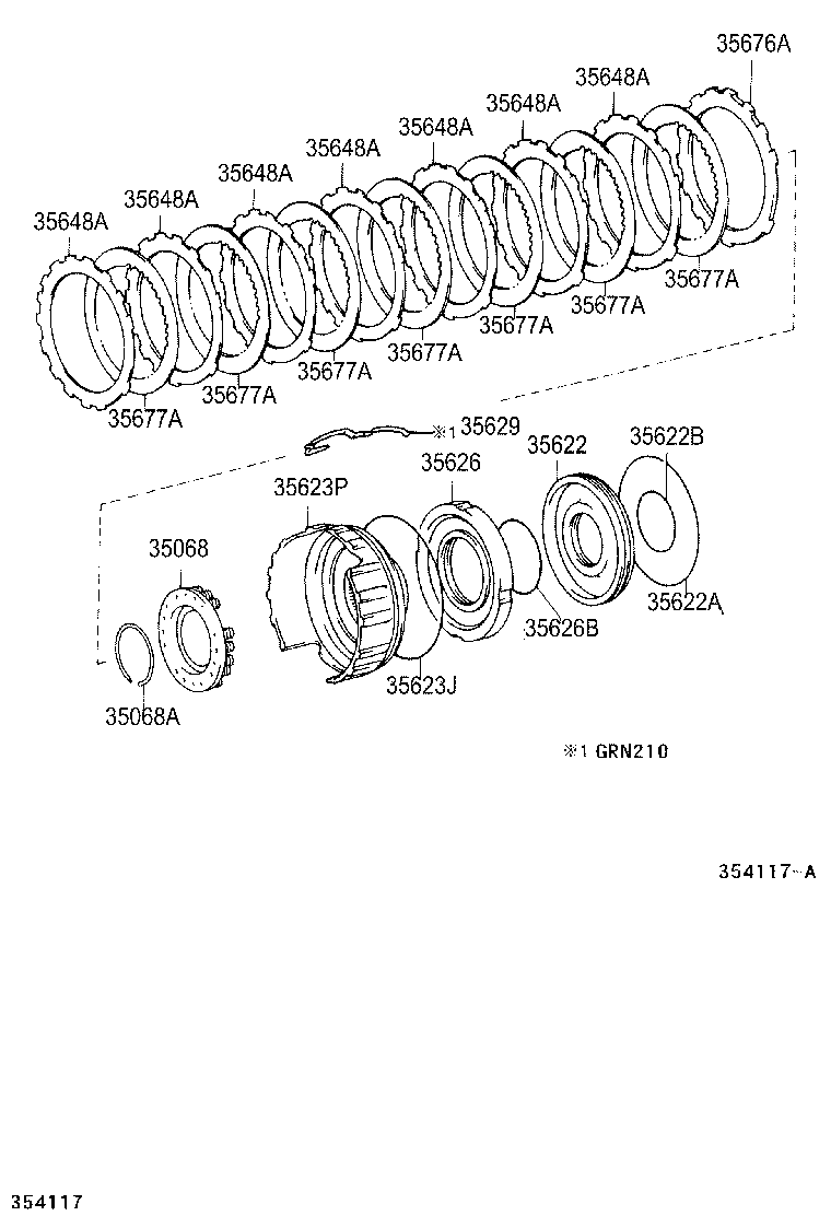 Toyota 35770-60010 CLUTCH ASSY, 1WAY NO.3
