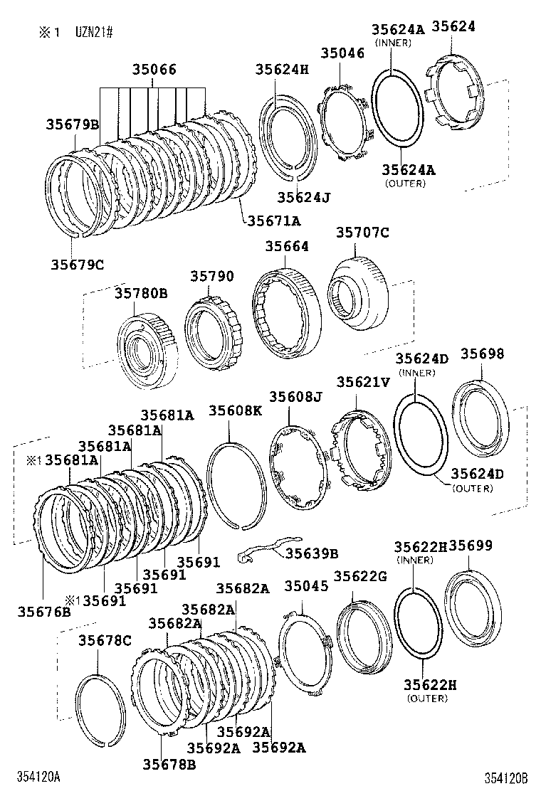 Toyota 35621-60030 PISTON, BRAKE, NO.1