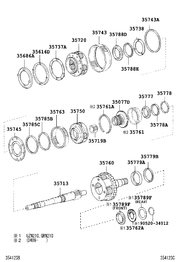 Toyota 35760-60060 GEAR ASSY, REAR PLANETARY