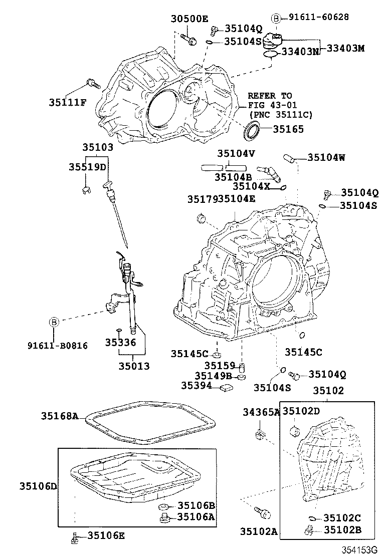 35013-0M010 TUBE SUB-ASSY, TRANSMISSION OIL FILLER product image