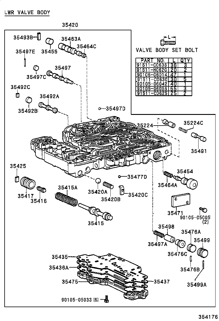 35432-28060 PLATE, VALVE BODY, NO.1 product image